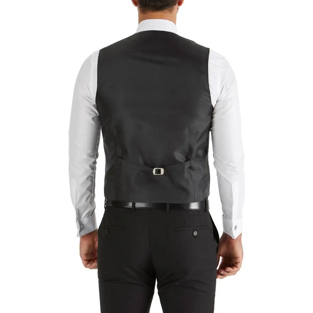  High Quality %98 Wool Double Breasted Waistcoat Mens Vest for