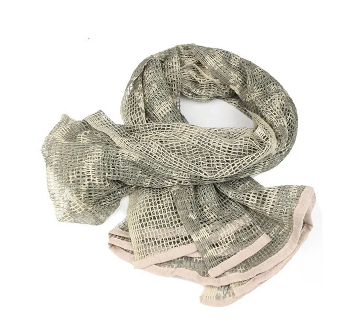 Military Camo Disguise Tactical Mesh Army Breathable Scarf Wholesale Knitted Sniper Face Veil Scarves