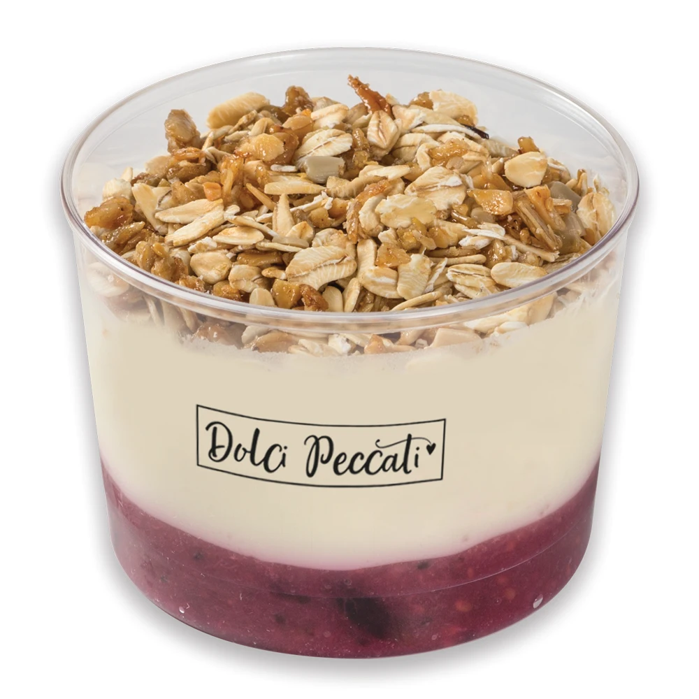 Dolci Peccati лесные ягоды мюсли оптовая продажа Чашки Десерт торт традиционный десерт Пластиковые Чашки Десерт 200gr
