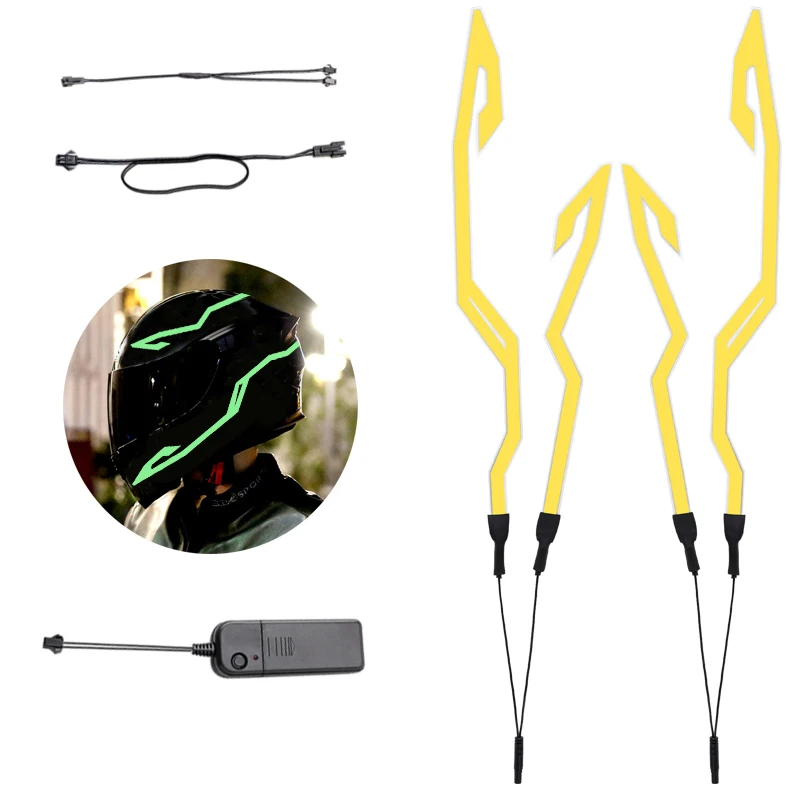 Newest motorcycle accessories Waterproof fashion safety signal warning helmet bar riding helmets led helmet light strip