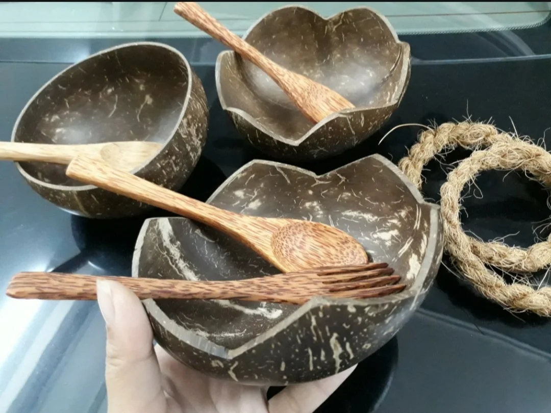 ECO-friendly Natural Bowl of Coconut Decor/ Coconut Dining Bowl/ Coconut products decor made in Viet Nam
