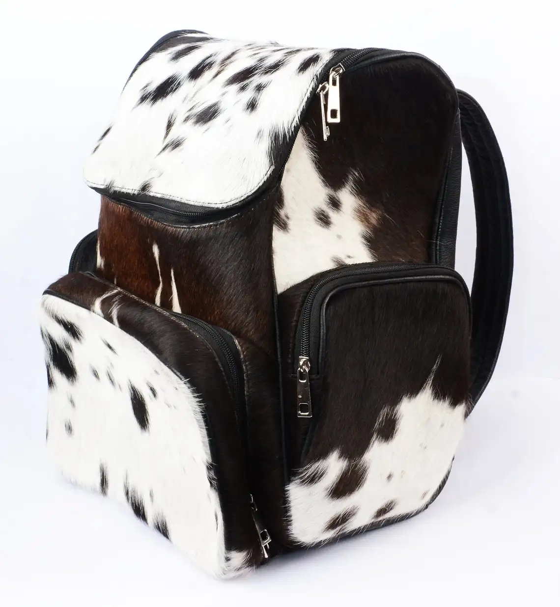  Рюкзак из воловьей кожи коричневая и белая дорожная сумка через плечо с мехом пони