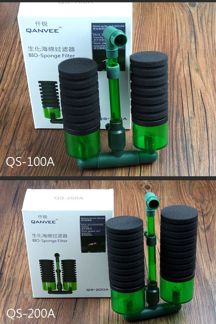 QANVEE QS-100A QS Series Water Goblin Bio Sponge filter