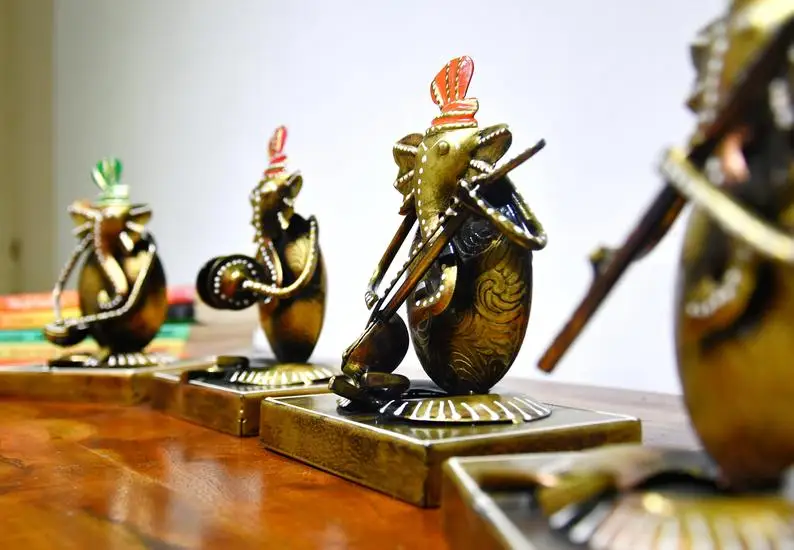 Набор музыкантов GANESHA, 5 новейших Amazon, Лидер продаж, пользовательские декоративные металлические роскошные украшения для вечеринки, офиса, дома, стола