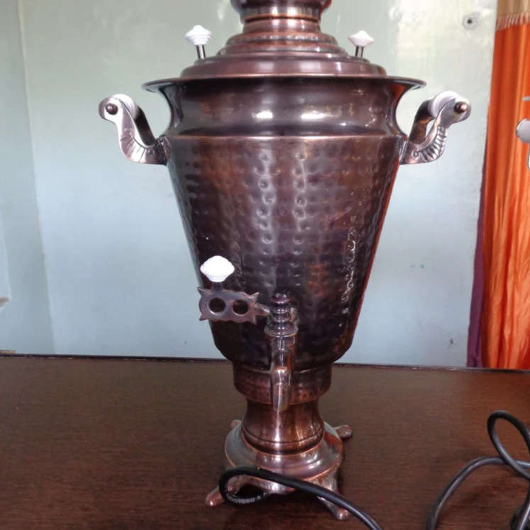 antique piece of brass samovar tea or coffee maker tea kettle with tea pot high quality