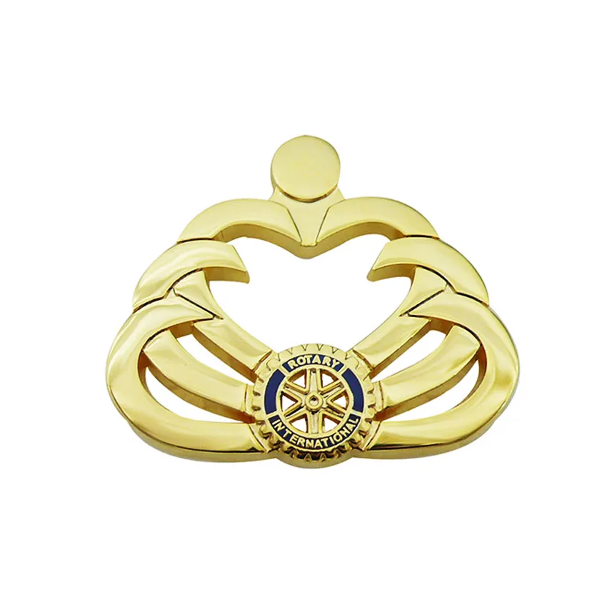 Индивидуальный эмалированный роторный клуб президент Международный значок на лацкан