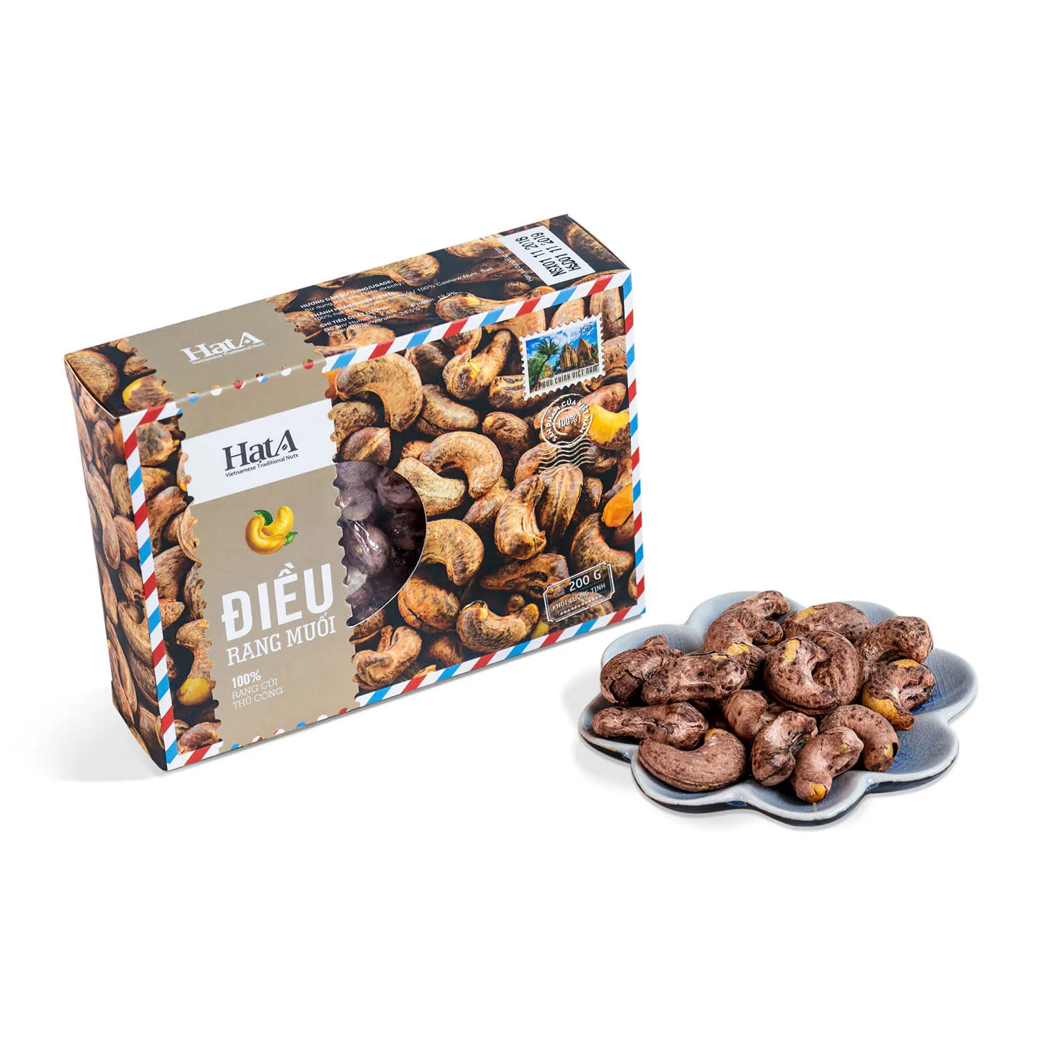 OEM частная торговая марка, оптовая продажа, высококачественный продукт, горячая Распродажа жареных соленых орехов кешью, готовая к использованию коробка 200 г, шляпа бренда