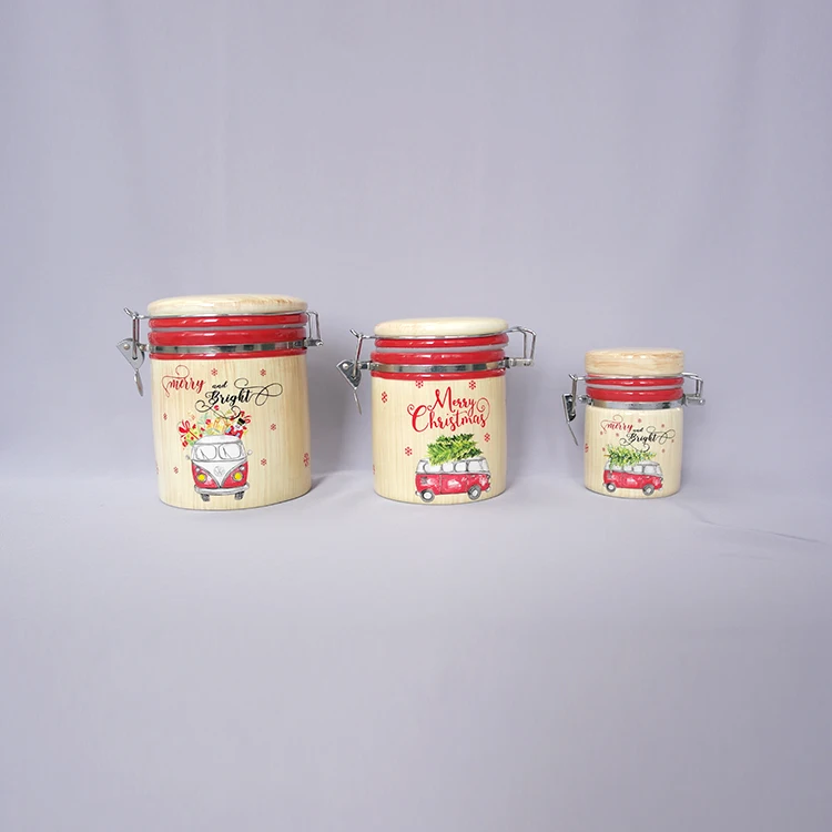 Christmas Cookie Jars Ceramic Home Accessories Candle Jars For Party