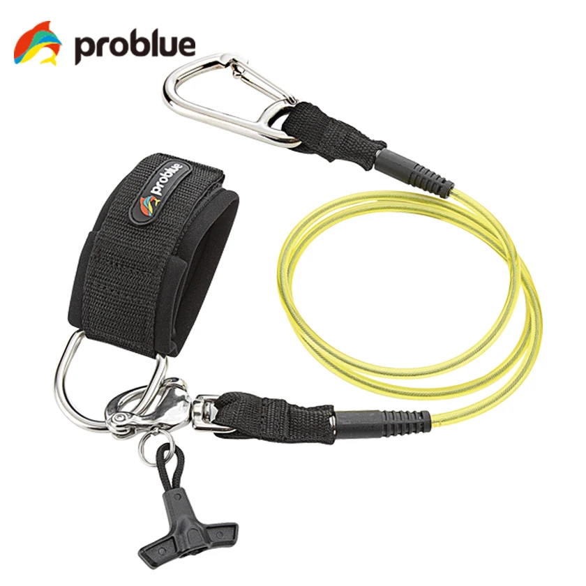 problue AC-31-5B Strong and sturdy Quick release freediving safety lanyard