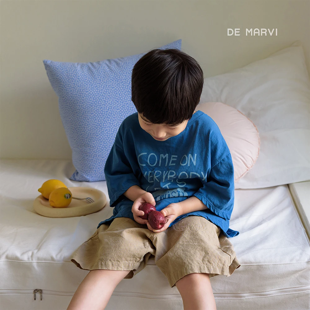  DE MARVI Детские хлопковые льняные винтажные шорты до колена для малышей брюки мальчиков и девочек Оптовая Продажа корейский производитель Сделано в Корее