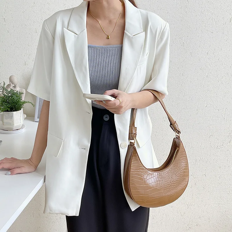 Hobo Bag Crocodile Grain Bag Women Handbags Custom women bags handbags