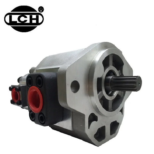 LCH high quality gear pump hgp hydraulic double tandem aluminium gear pump