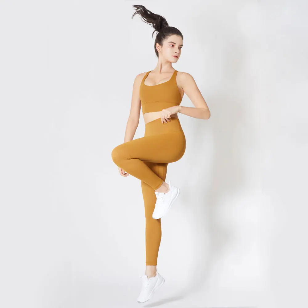 
Seamless Yoga Set Women Fitness Clothing Yoga Leggings Long Sleeve Cropped Top Gym Wear Sets Yoga Top Women Legging Set 