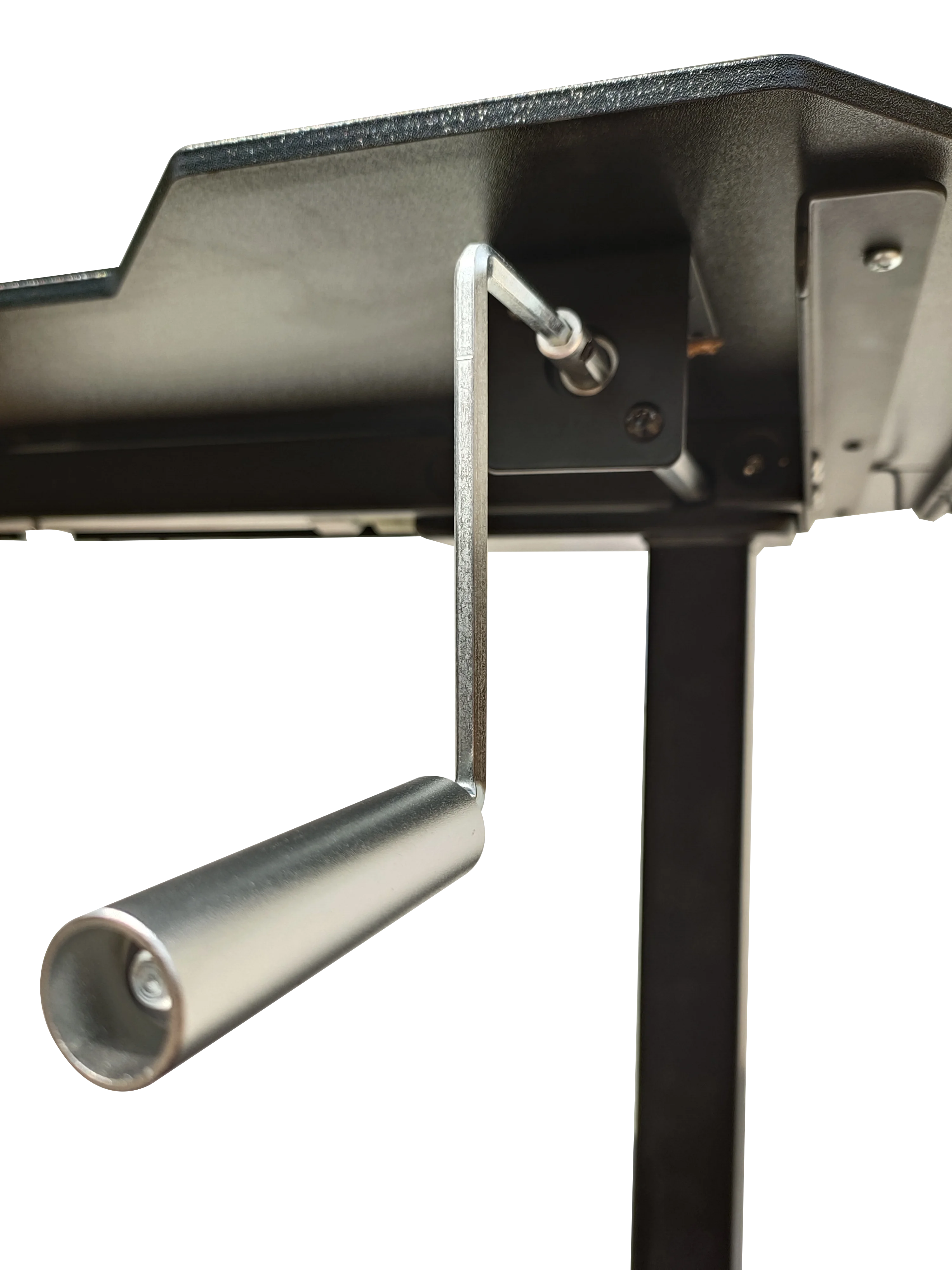 Hand crank move up and down OEM logo private mold RGB switch light by touch pad computer gaming desk with mouse pad