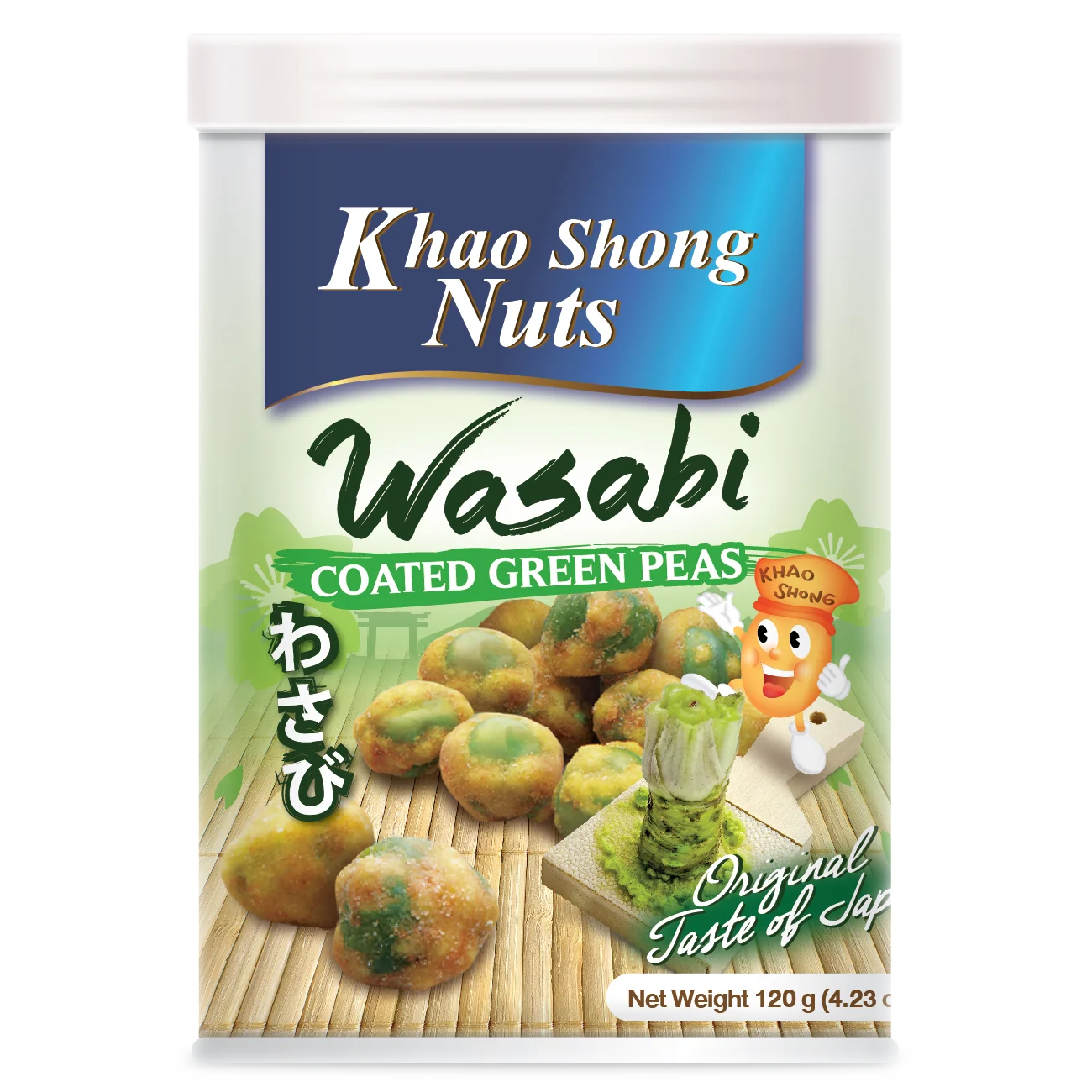 
Thai Snack Japanese Pride - Wasabi Flavored Coated Green Peas 120g (Can) 