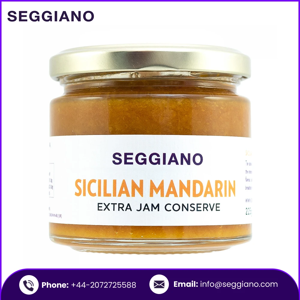 Condiments Jam Seggiano Mandarin Conserve Sicilian Extra Jam 225g