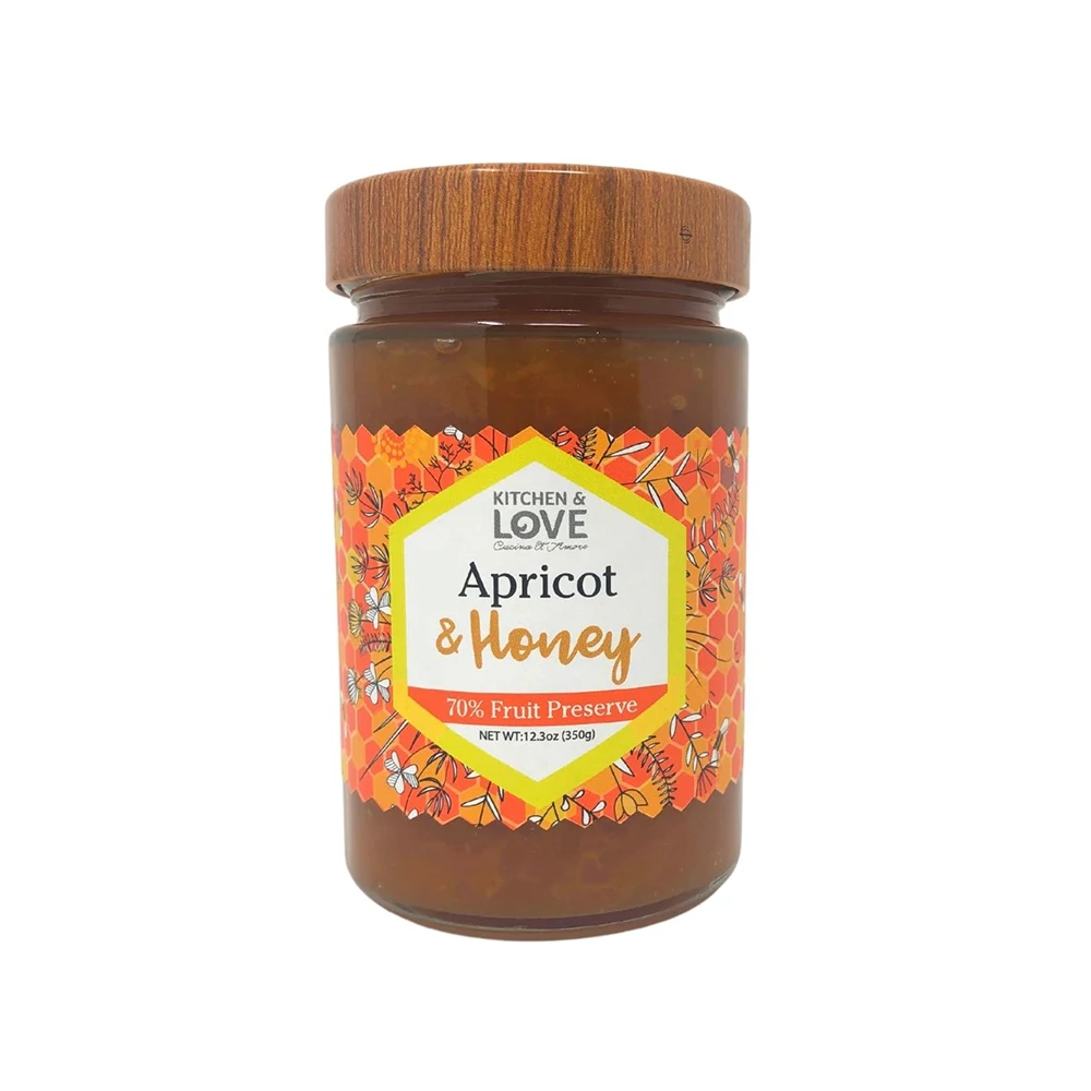 Apricot & Honey Preserve  Ready To Eat  Vegan in Jar Bottle Healthy Honey Premium Food Swiss Preserves Kosher
