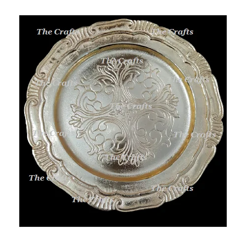 Marvelous Design Charger Plate Brass Round Shape Under for Hotel Restaurant Wedding Decor Show