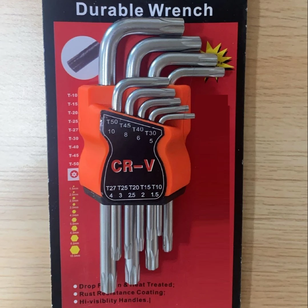 hexagonal torx wrench with lengthened rice type