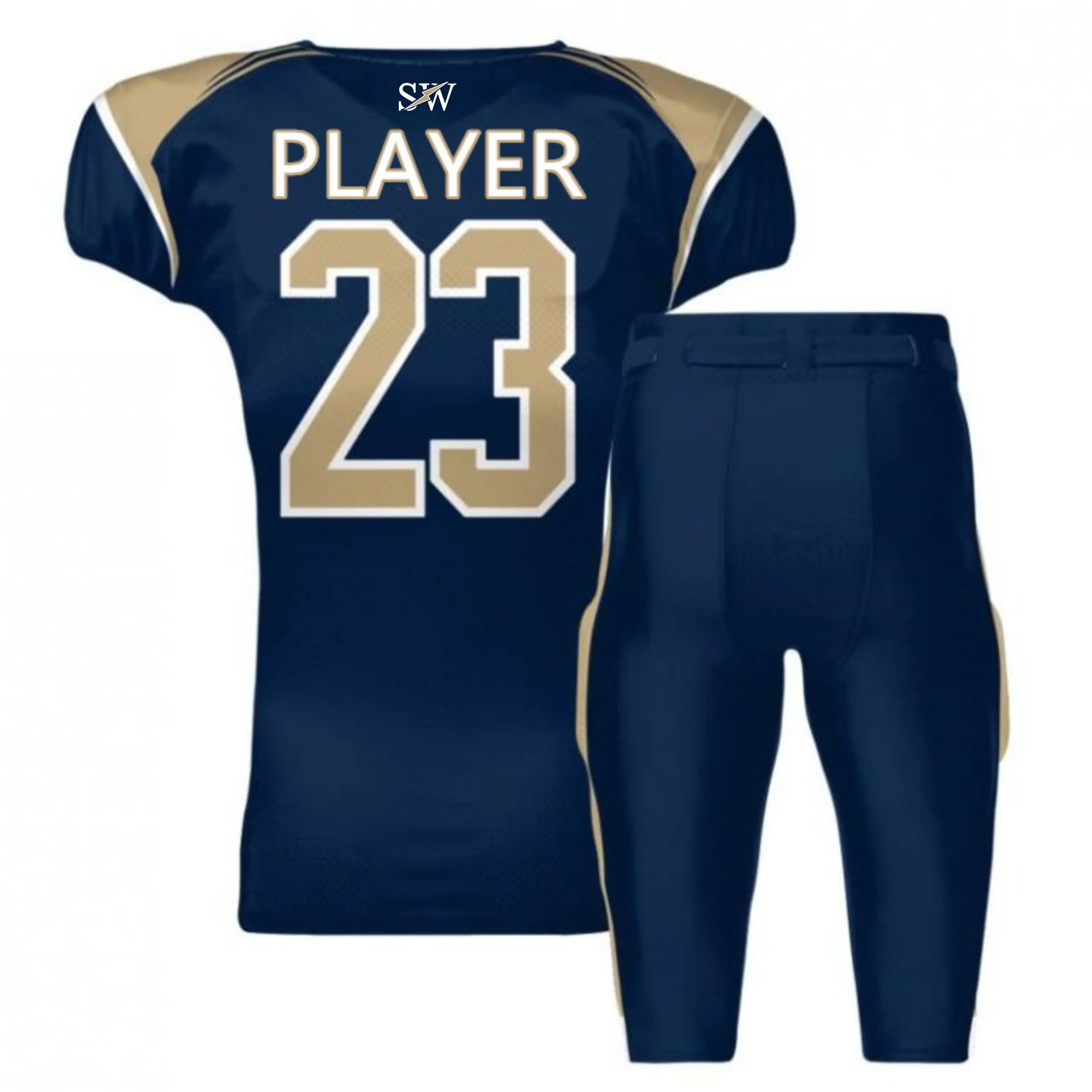  Лучшая цена форма Американской футбольной команды на заказ Джерси с коротким рукавом 2021