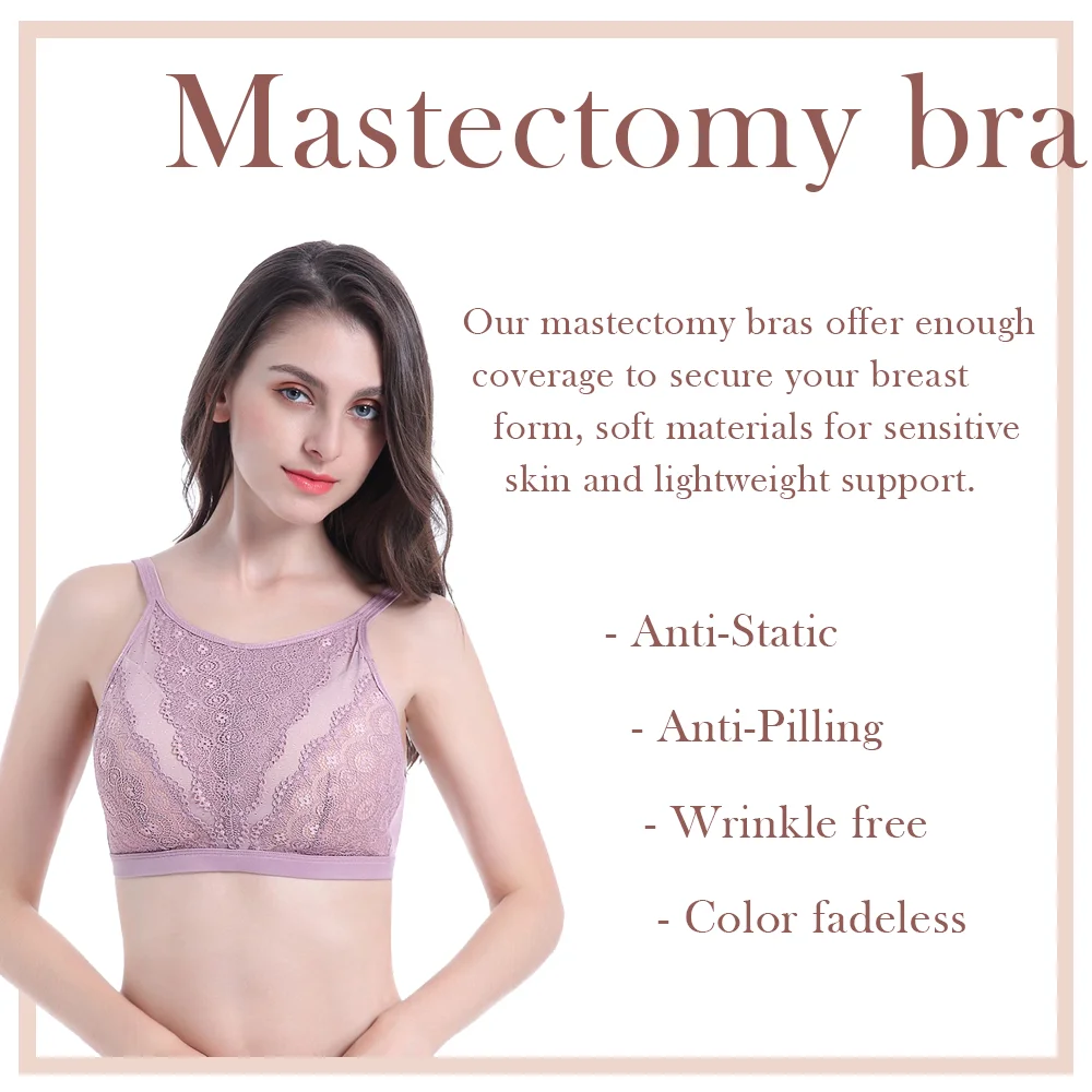 Wire-free Surgical Mastectomy  pocket bra DL-019 for mastectomy patient
