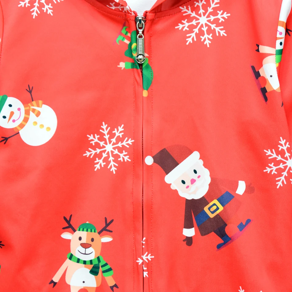 Рождественское пальто, детская одежда на осень и зиму, Рождественский кардиган на молнии с капюшоном, пальто