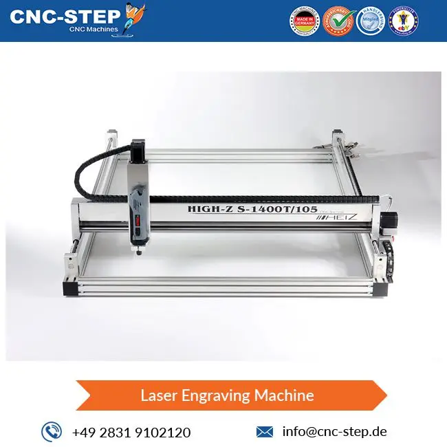 Exporter of 1796 x 1350 x 577 mm Diode Laser Type High-Z S-1400/T-105 CNC Machine for Laser Engraving Application