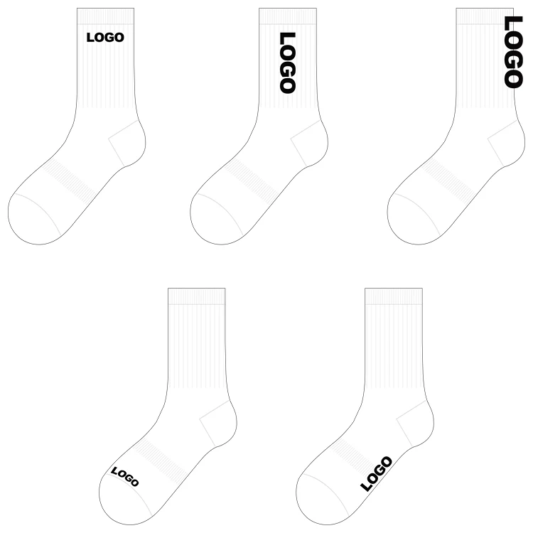 High Quality Custom compression socks Logo Athletic Men stripe socks Custom Logo Accepted White Unisex  Sports Socks