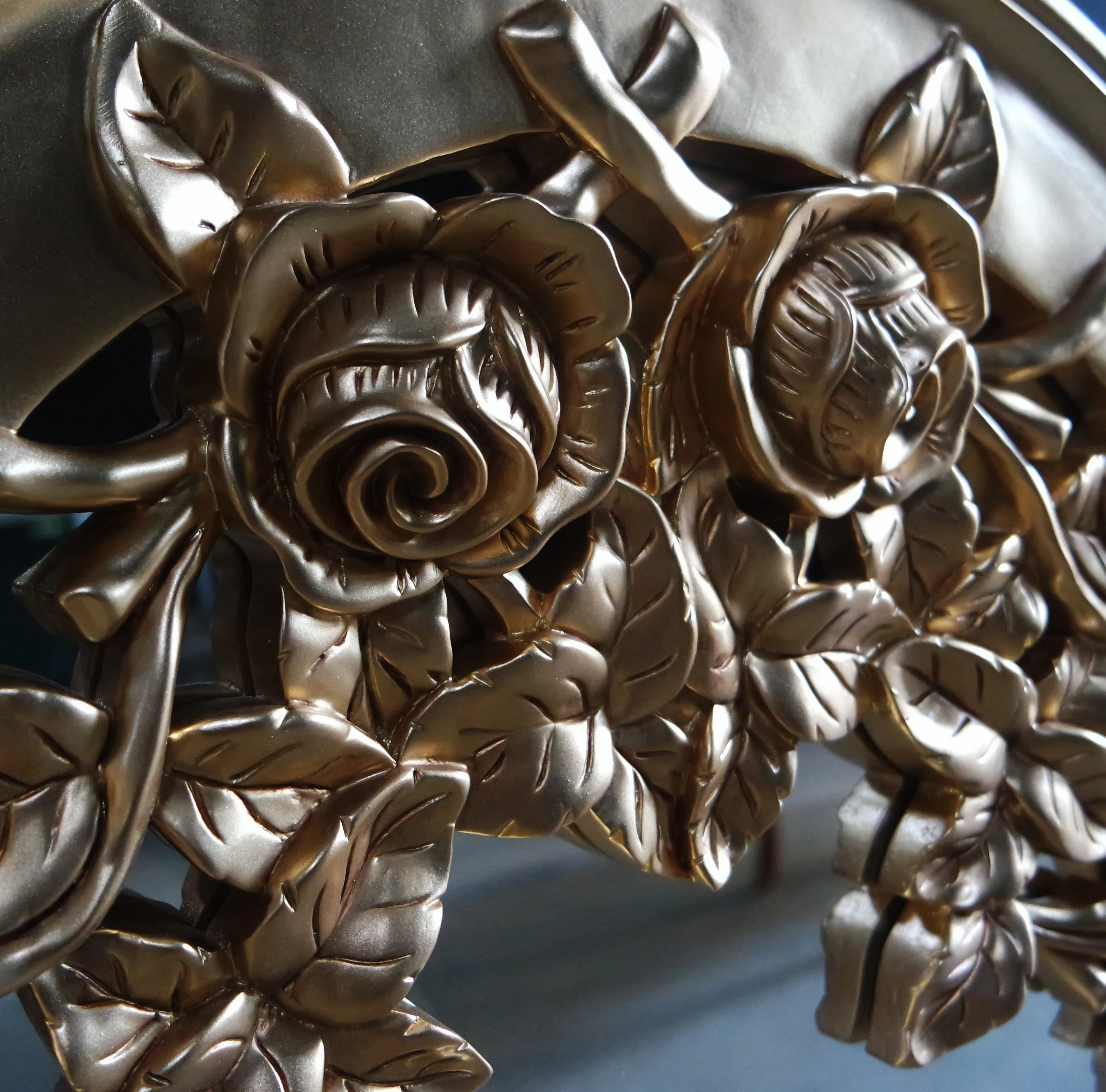 Индонезийская мебель-красное дерево резьба розовое зеркало мебель для спальни