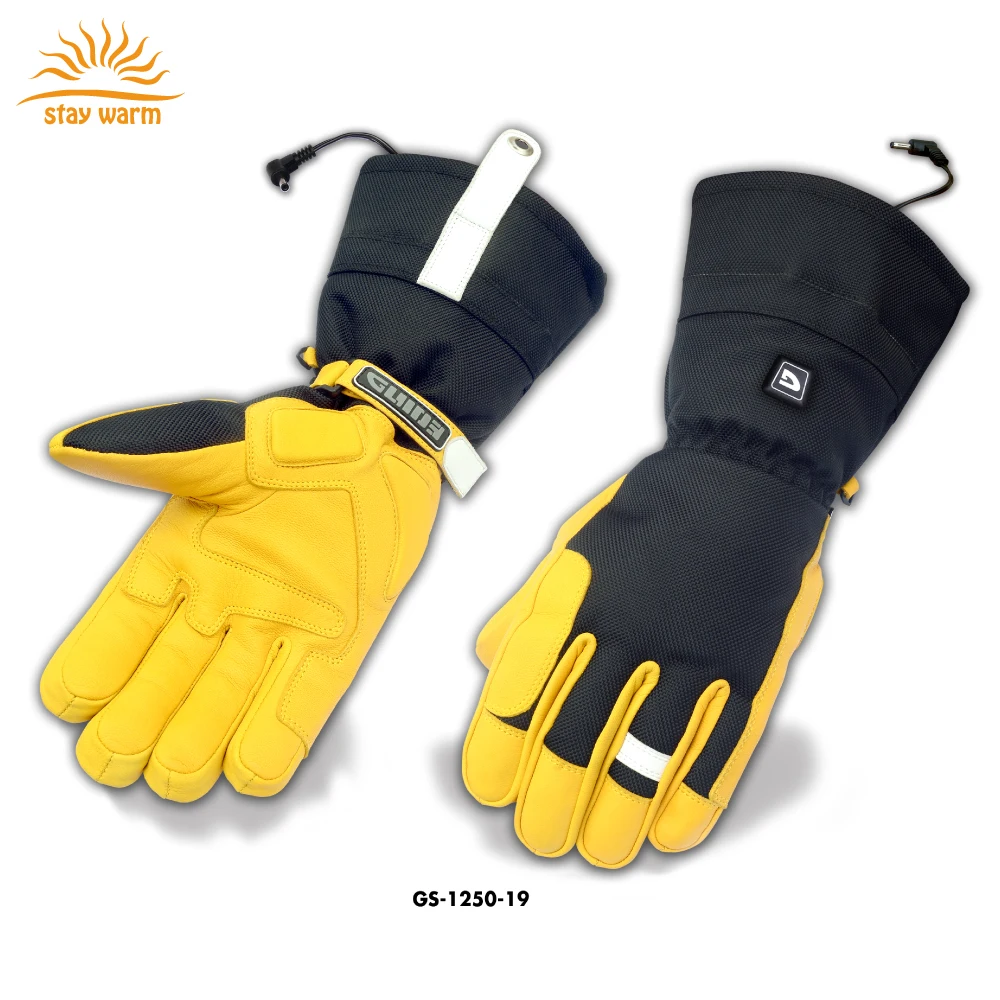 Перчатки мужские кожаные с подогревом