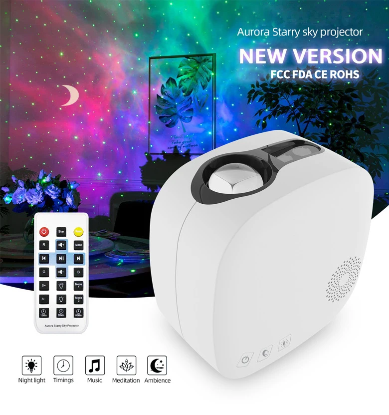 Hot Selling starry night light projector led laser moon star projection Lamp night lights proyector de estrellas