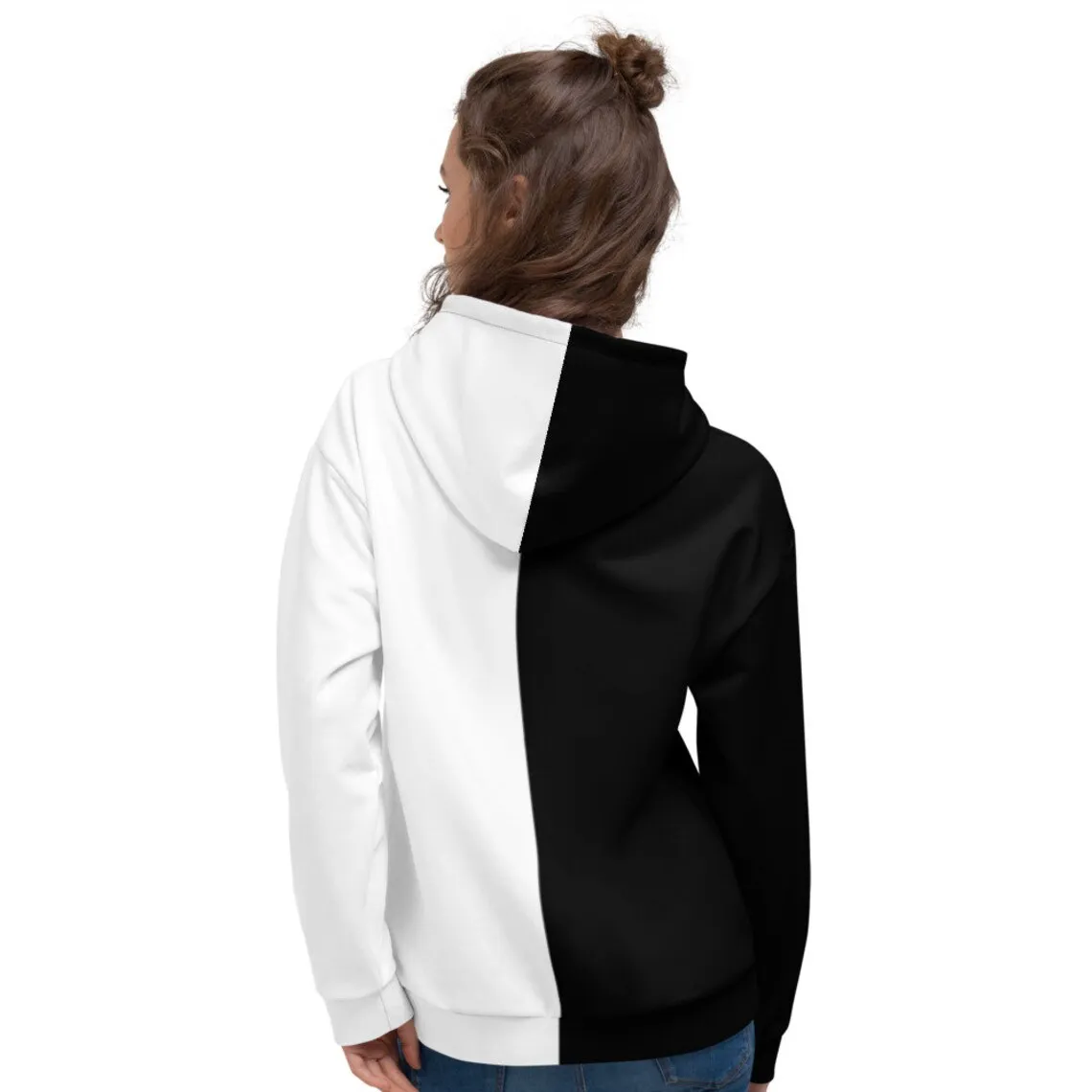 Женская черно-белая толстовка с