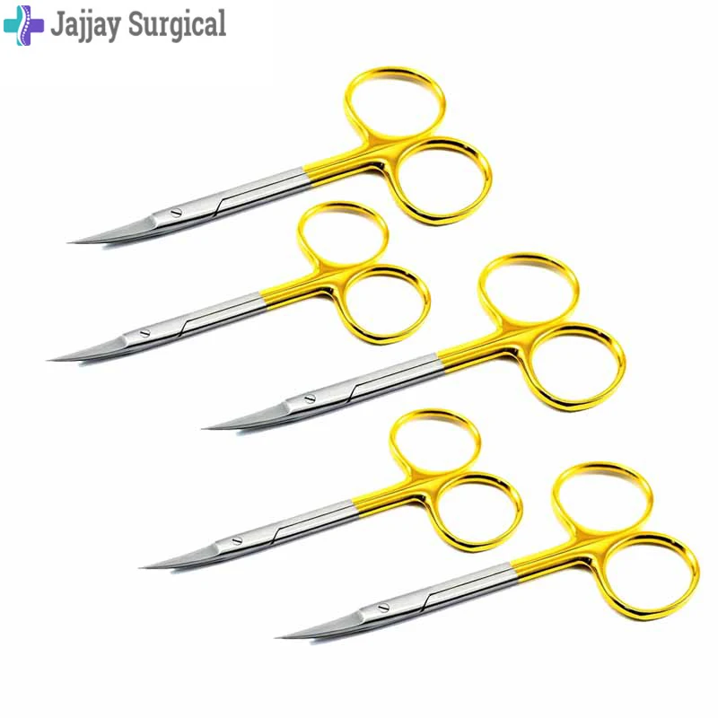 Немецкие нержавеющие ножницы Iris изогнутые или прямые TC супер резные тонкие золотые ручные