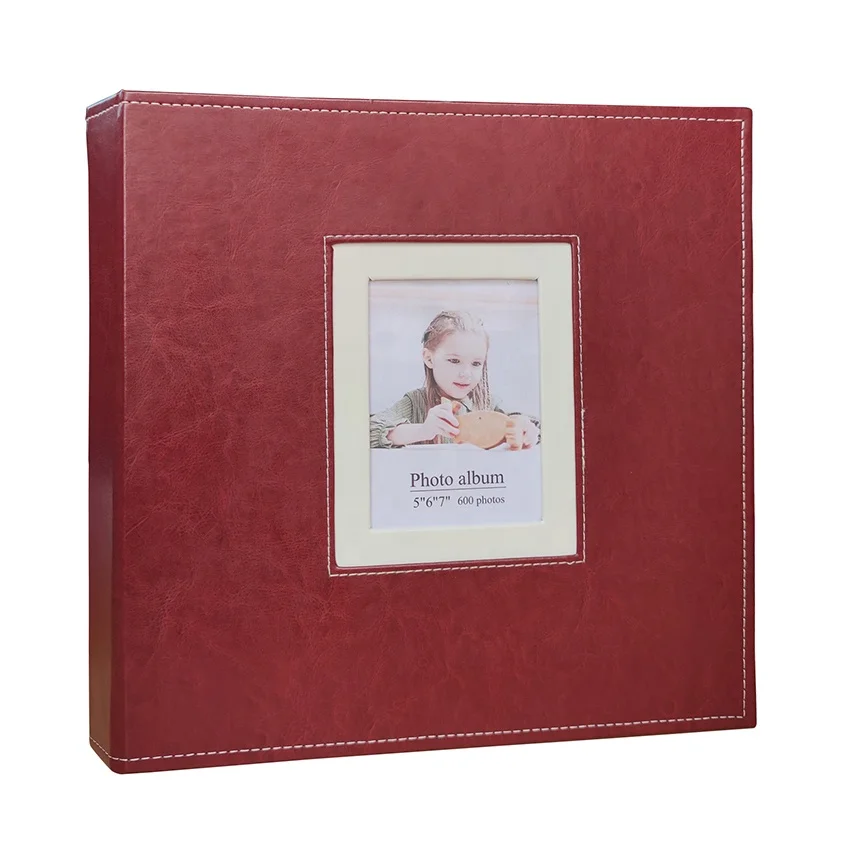 Guanmei дизайнерский ПВХ кожаный чехол в стиле почтовой обложки фотоальбом PP Карманный лист скольжения в семейных фотоальбомах