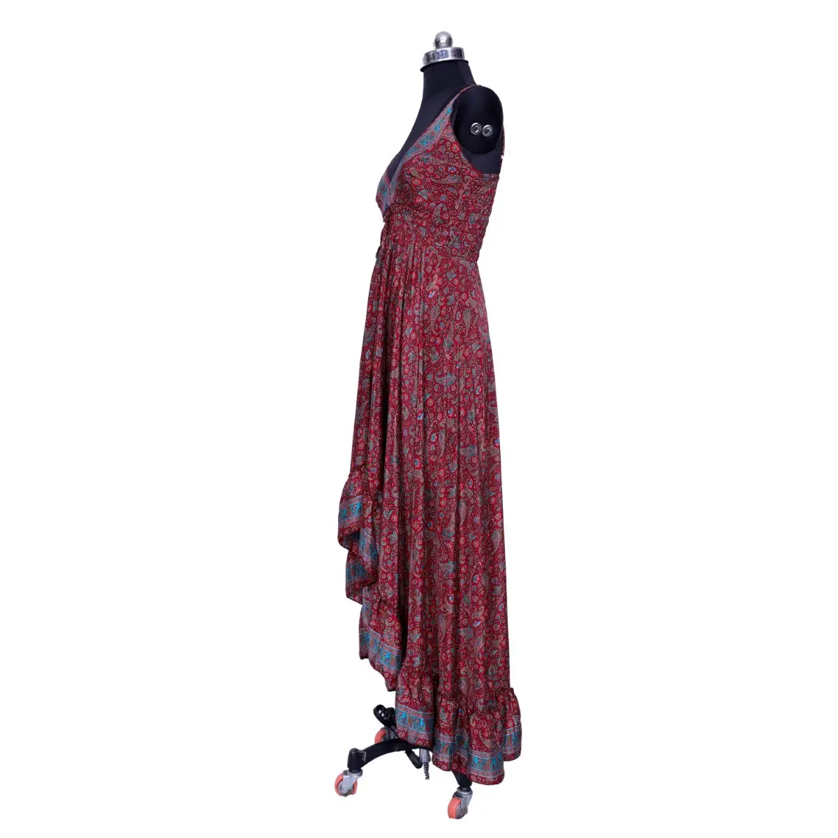 Sleeve less silk halter maxi dress long summer dress gypsy style clothing boho gift for women