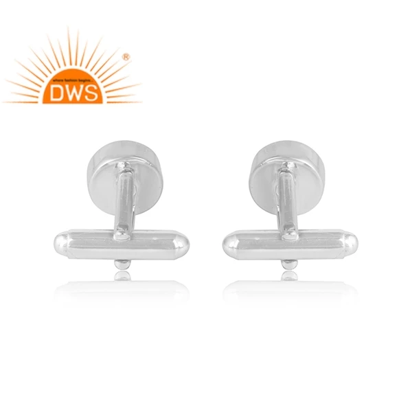 Pearl Cufflink for Men Jewelry Manufacturer 925 Fine Sterling Silver Natural Red Cuff Links or Tie Clips Bezel Setting IN;27243