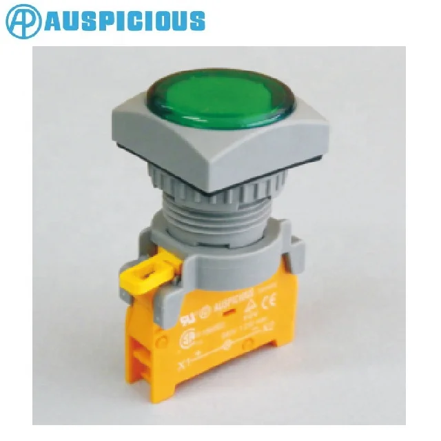 22mm IP65 Waterproof Square Head Pilot Lamp, Indicator light (PLNS-22)