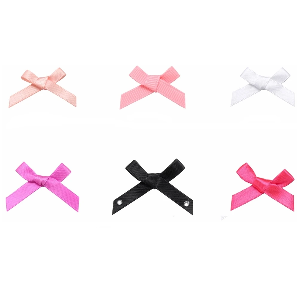 OEM Decorative Fabric Ribbon Bow for Underwear Accessories Small Satin Ribbon Bows