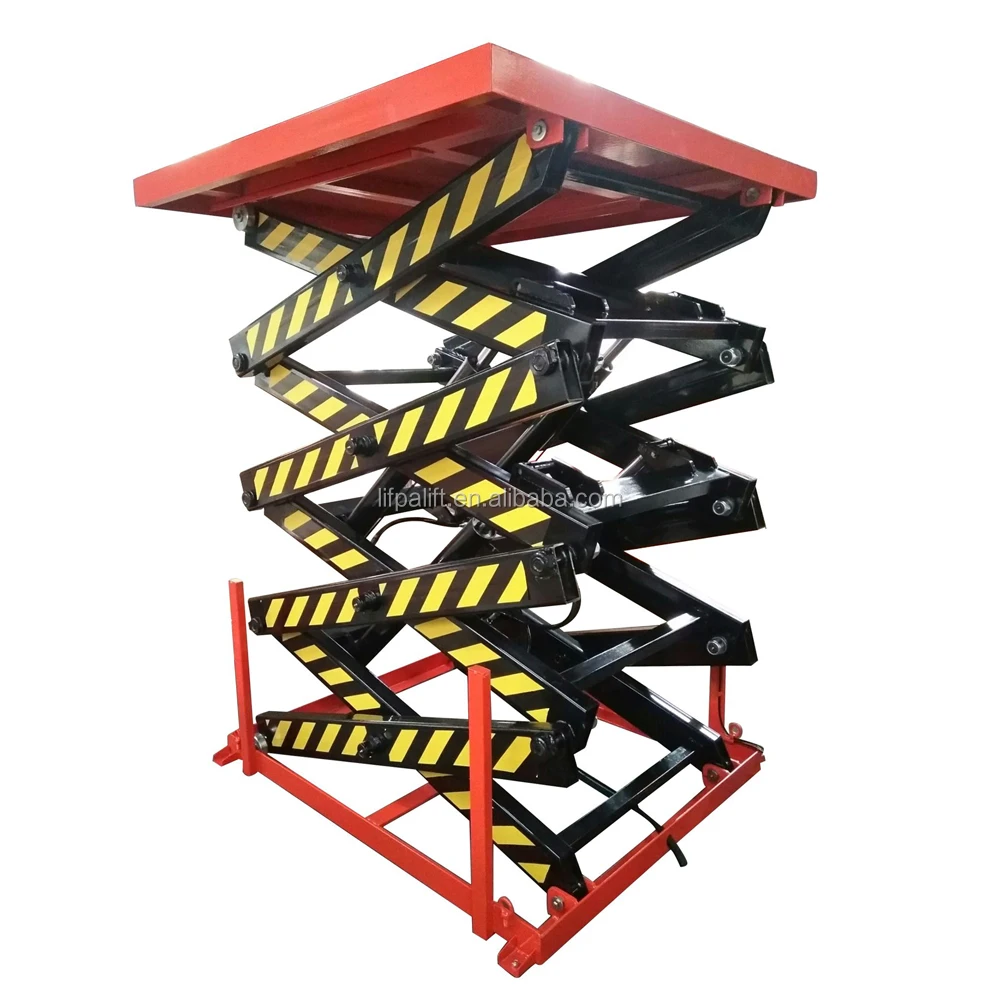 2000kg High Lift Electric Hydraulic Scissor Cargo Lift Table