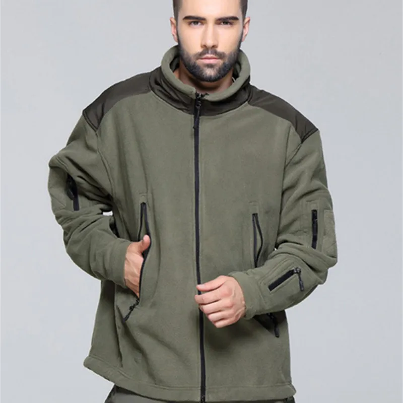 
Combat Fleece Warm Softshell Jacket Men Climbing Outdoor Male Camping Hunting Tactical Coats Military Thermal Shark Skin Clothes 