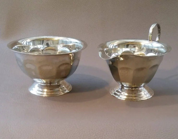 Скандинавский EPNS Серебряный латунный Чай Кофе Кава набор с 3 кастрюлями для чая сахар молоко подарочные наборы серебряным покрытием Свадебные фирменные