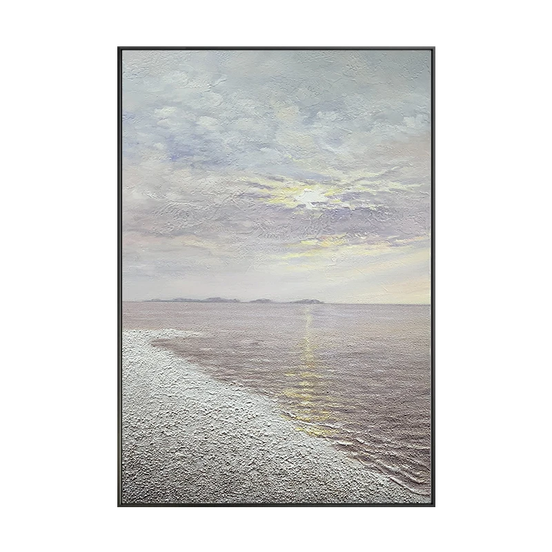 Современная Абстрактная серая и белая живопись ручной работы в минималистичном стиле масляная живопись Домашний Декор 24x3 2 дюйма/60x80 см