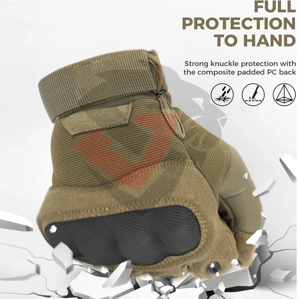 Tactical Military Half-finger Fingerless Gloves for Solider Fighting Hunting Climbing Cycling GYM Weightlifting Parkour for Men