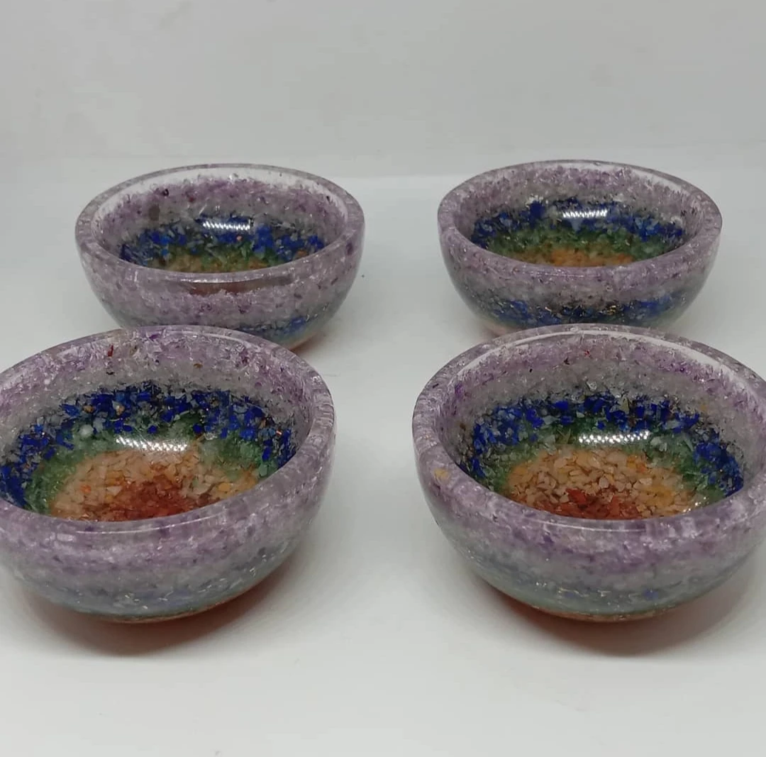 Лидер продаж чаша из 7 Чакр оргонита высокого качества для украшения дома чакра с корнем чакры брачного пользования индивидуальным дизайном