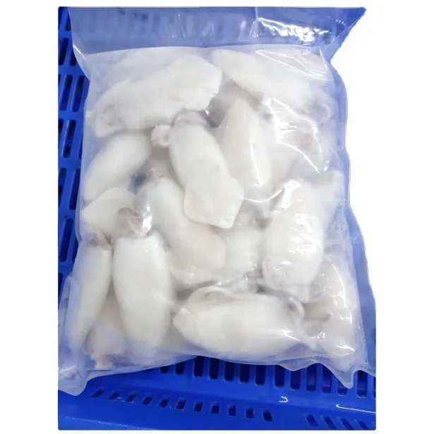 Замороженный кальмар, полностью очищенный IQF
