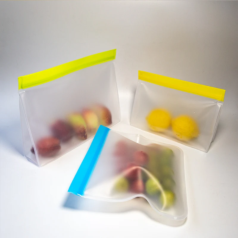 PEVA fresh-keeping cold storage bag fruits and vegetables zip lock pouch storage bags hermetic grain storage bags