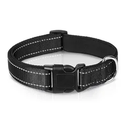 5 Feet Nylon Dog Leash with Triple Reflective Threads and Comfortable Padded Handle for Walking