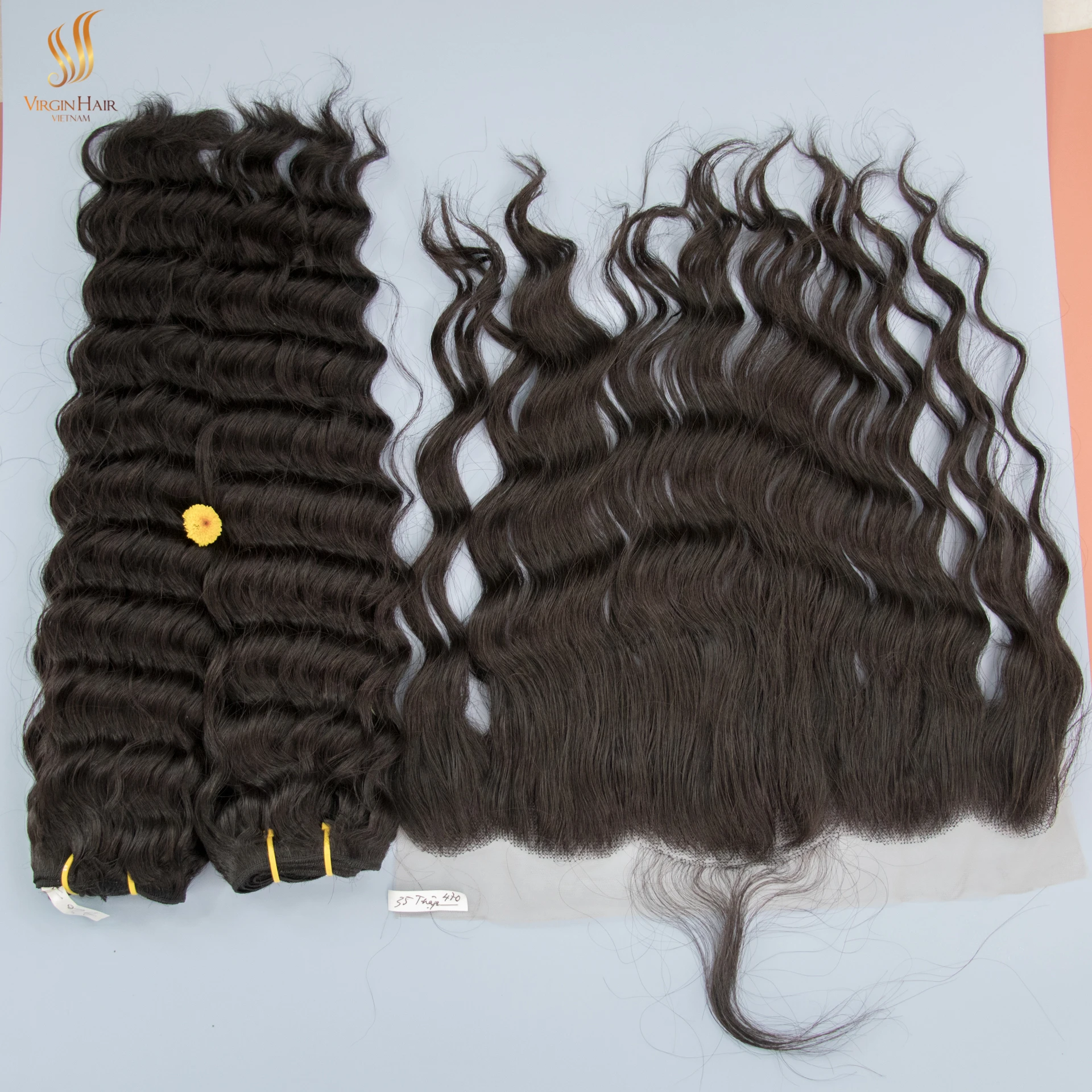 Vietnamese Raw Hair Water Wave Cuticle Aligned Transparent Frontal Closure Human Hair 4x4 5x5 Swiss Scalp Hd Lace