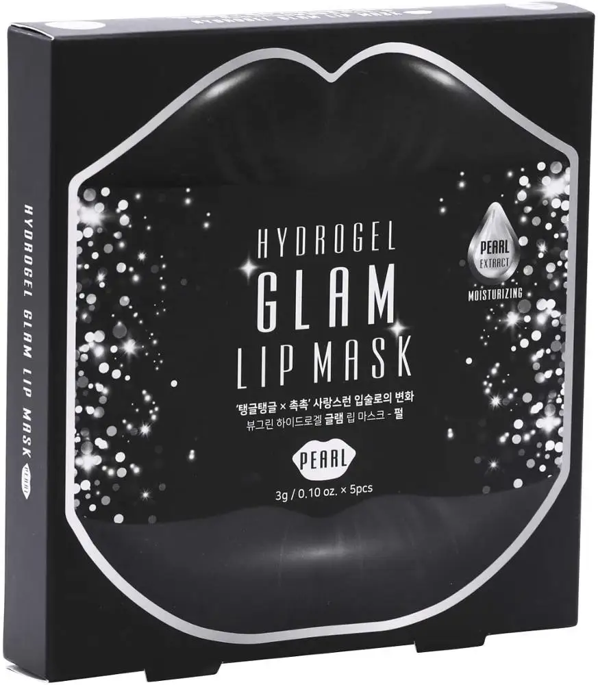Lip mask Moisturizing and Hydration for Plumping and Chubby Lips Korea Cosmetic Hydrogel  Glam Lip MASK Pearl