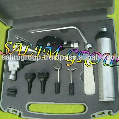 Ophthalmoscope Set ENT Diagnostic Set Steel Silver Reusable PK Manual MIRROR or Satin FINISH More Than 5 Years Surgical Room